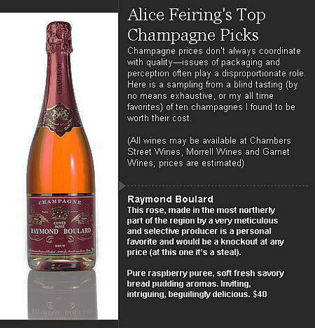 Wall Stree Journal - Champagne - Alice Freiling's Top Champagne Picks